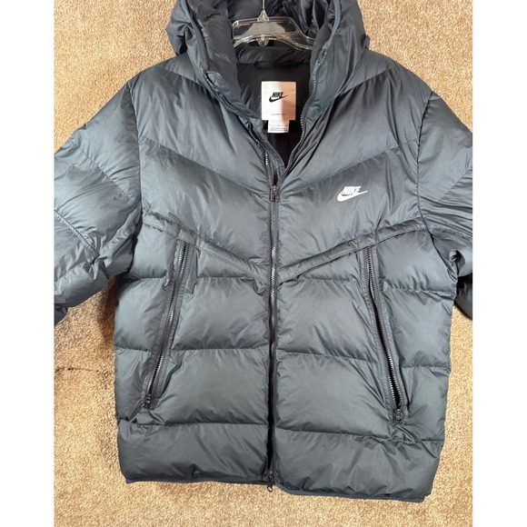 Nike Storm Fit Puffer Jacket Hooded Black Men's Size Large - Picture 6 of 11